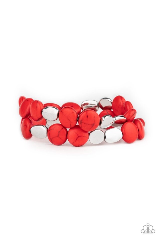 Simply Sedimentary - Red - Paparazzi Bracelet Image