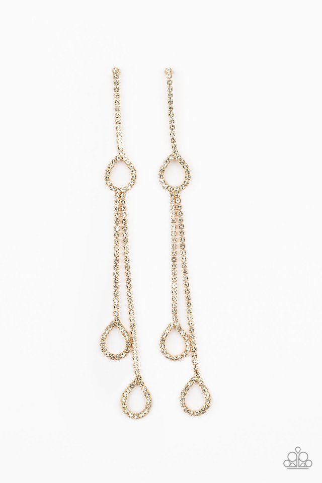 Chance of REIGN - Gold - Paparazzi Earring Image