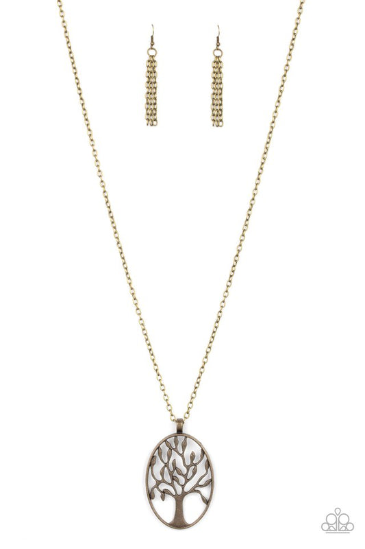 Well-Rooted - Brass - Paparazzi Necklace Image