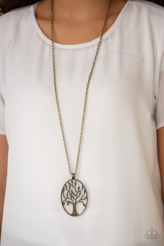 Well-Rooted - Brass - Paparazzi Necklace Image