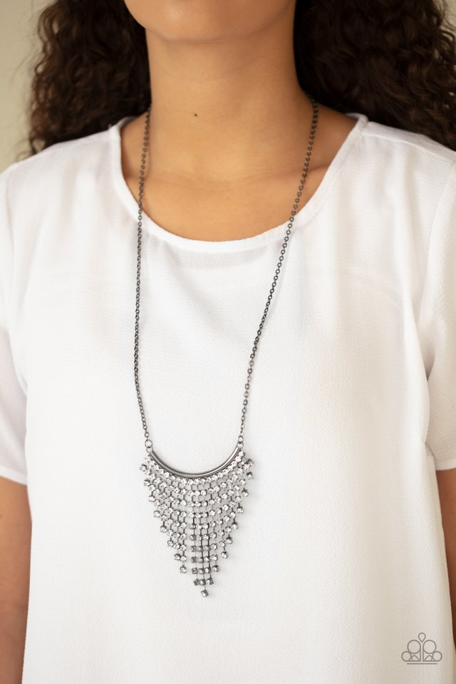Glitter Bomb - Black - Paparazzi Necklace Image