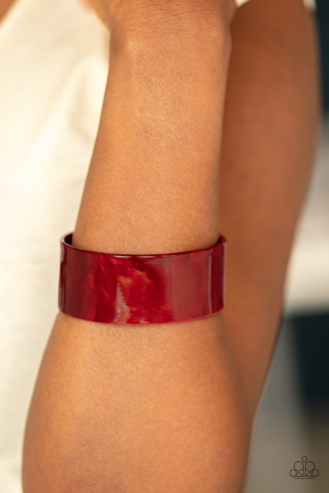 Glaze Over - Red - Paparazzi Bracelet Image