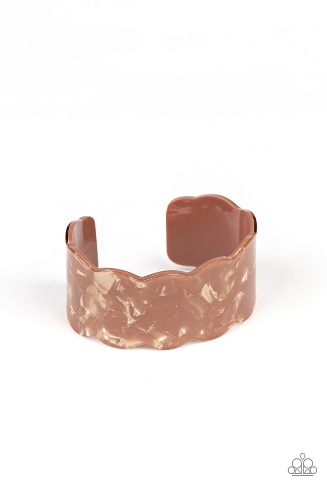 Retro Ruffle - Brown - Paparazzi Bracelet Image