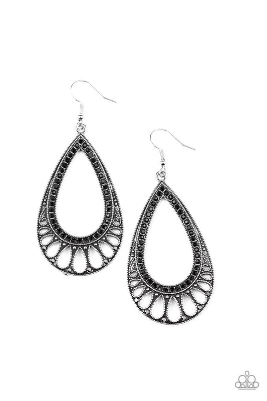 Royal Finesse - Black - Paparazzi Earring Image