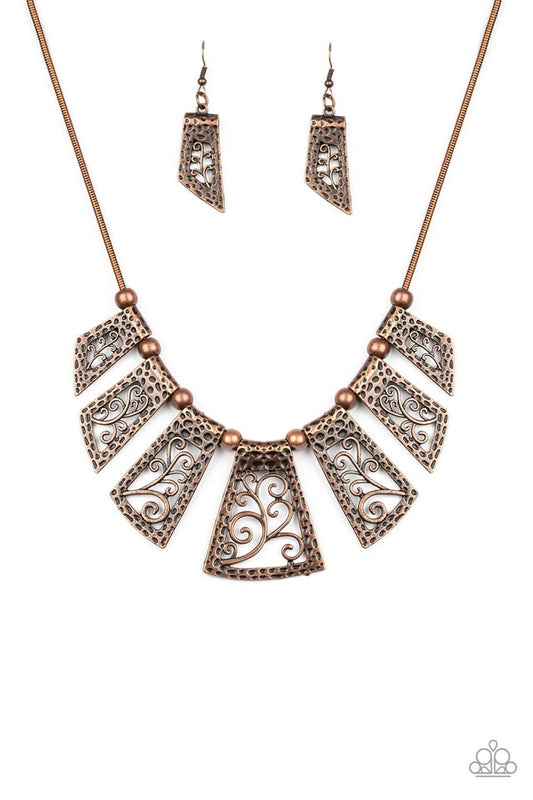Vintage Vineyard - Copper - Paparazzi Necklace Image