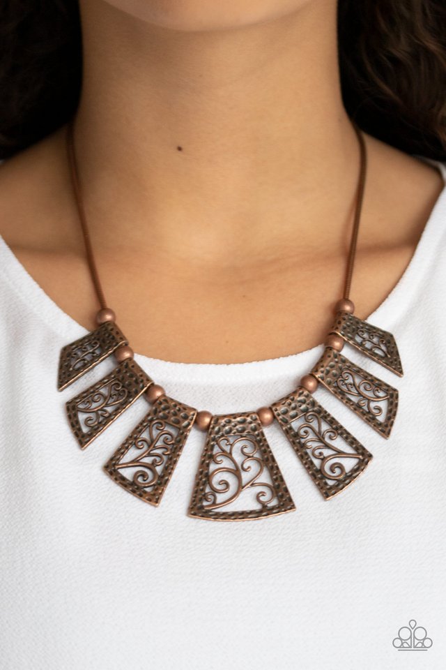 Vintage Vineyard - Copper - Paparazzi Necklace Image