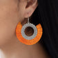 Fringe Fanatic - Orange - Paparazzi Earring Image