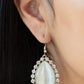 Teardrop Trendsetter - White - Paparazzi Earring Image