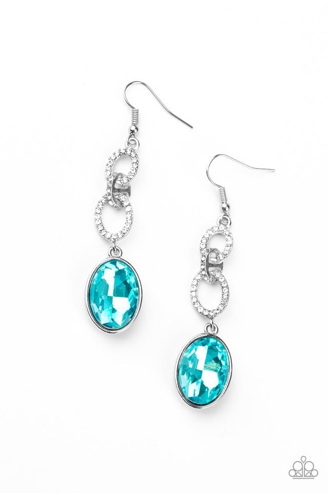 Extra Ice Queen - Blue - Paparazzi Earring Image