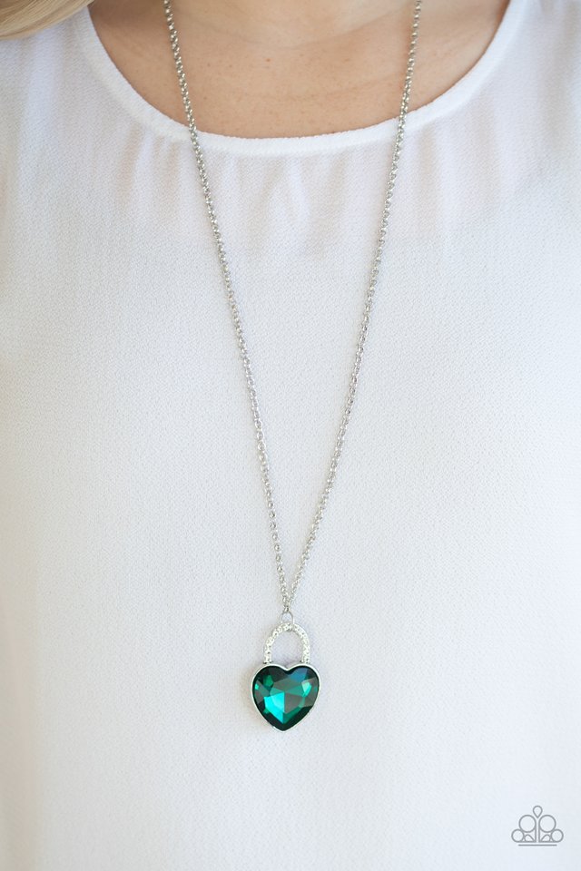Locked in Love - Green - Paparazzi Necklace Image