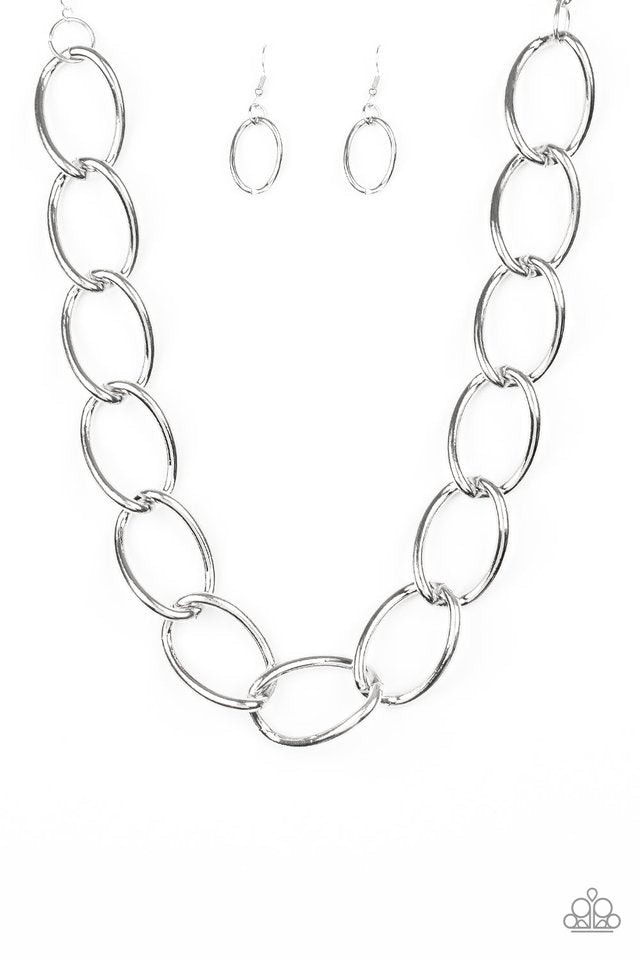 The Challenger - Silver - Paparazzi Necklace Image