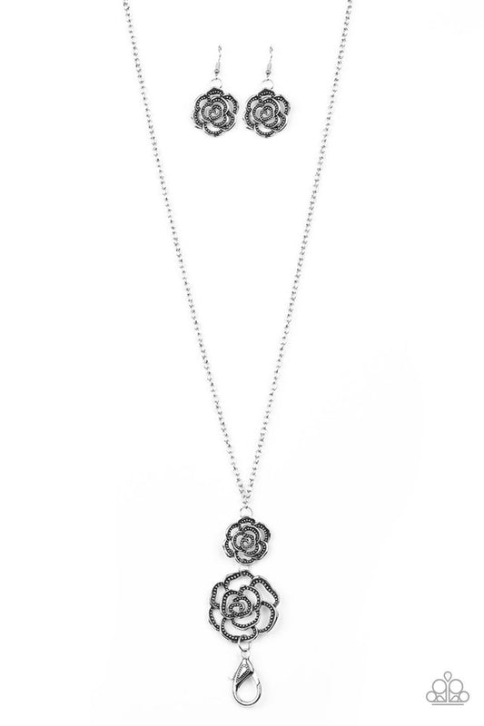 Garden Rose - Silver - Paparazzi Necklace Image
