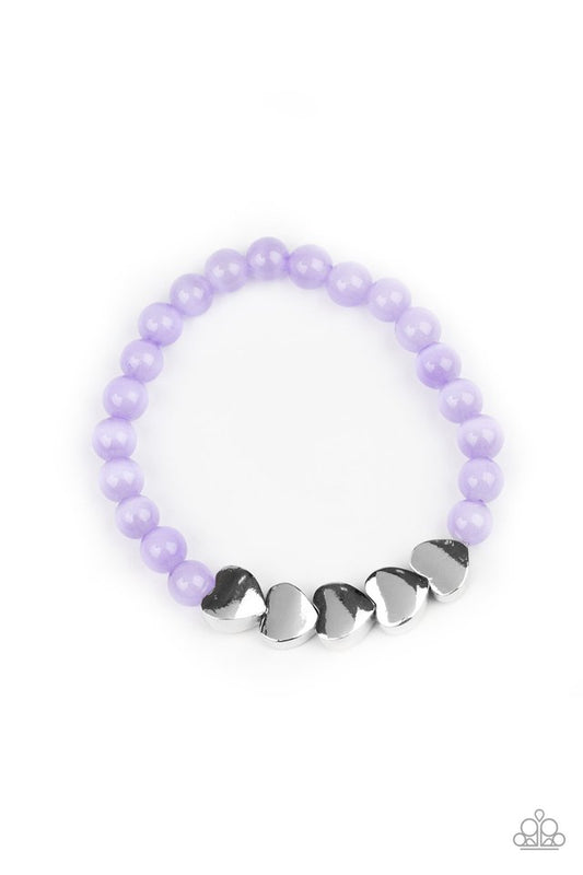 Heart-Melting Glow - Purple - Paparazzi Bracelet Image