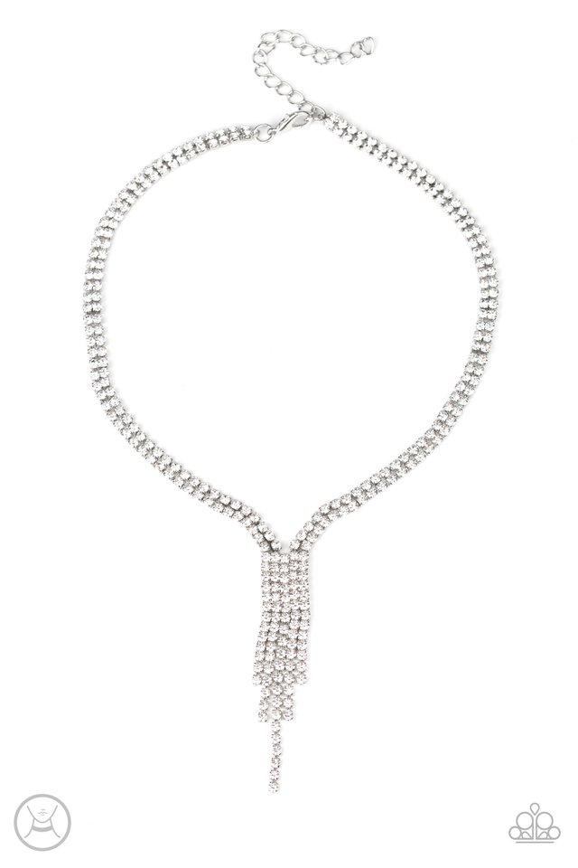 Paparazzi Necklace ~ Double The Diva - White