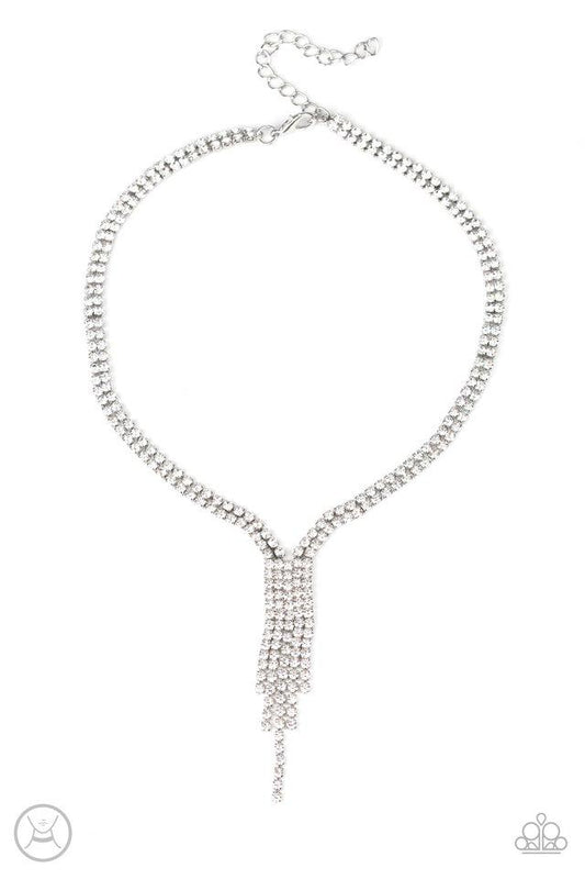 Paparazzi Necklace ~ Double The Diva - White