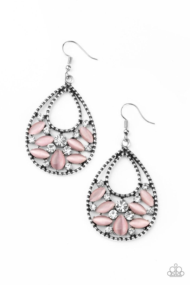 Dewy Dazzle - Pink - Paparazzi Earring Image