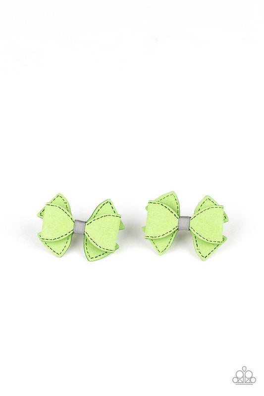 Paparazzi Hair Accessories ~ Boots and Bows - Green