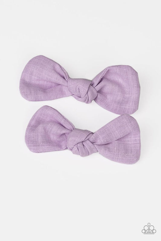 Little BOW Peep - Purple - Paparazzi Hair Accessories Image