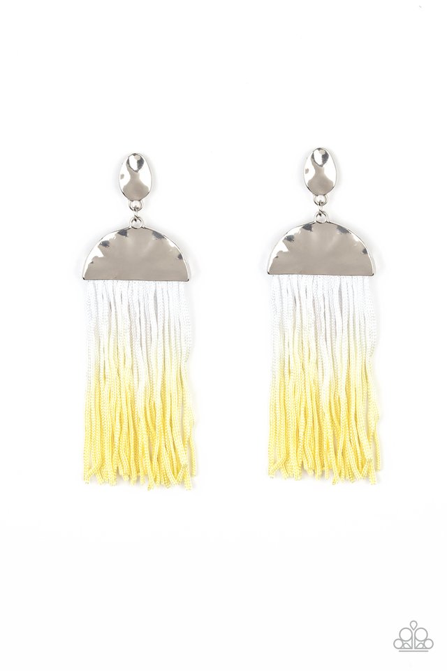 Rope Them In - Yellow - Paparazzi Earring Image