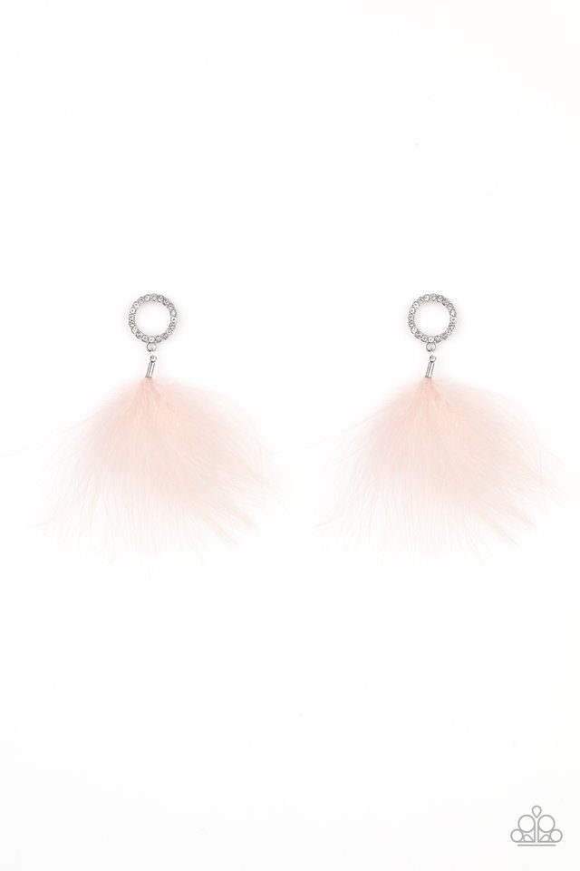 BOA Down - Pink - Paparazzi Earring Image