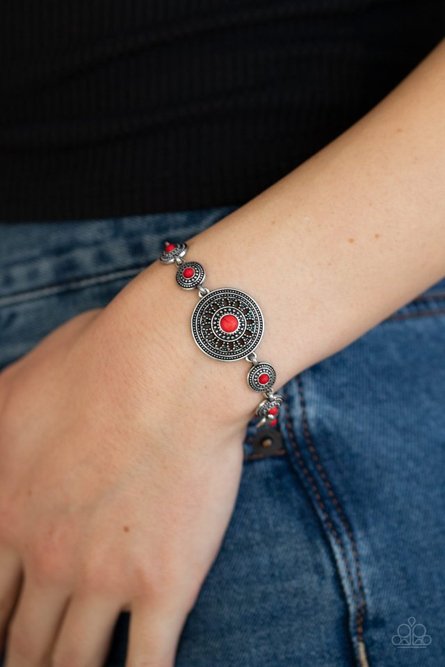 Rustic Renegade - Red - Paparazzi Bracelet Image