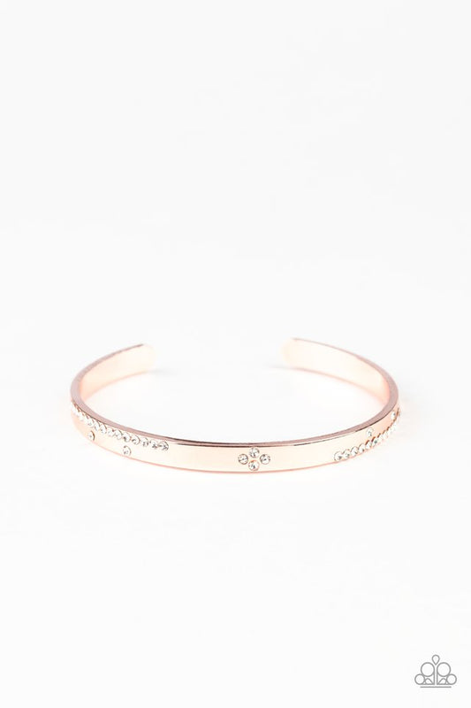 Dainty Dazzle - Rose Gold - Paparazzi Bracelet Image