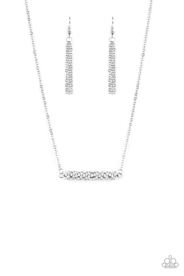 Timelessly Twinkling - White - Paparazzi Necklace Image