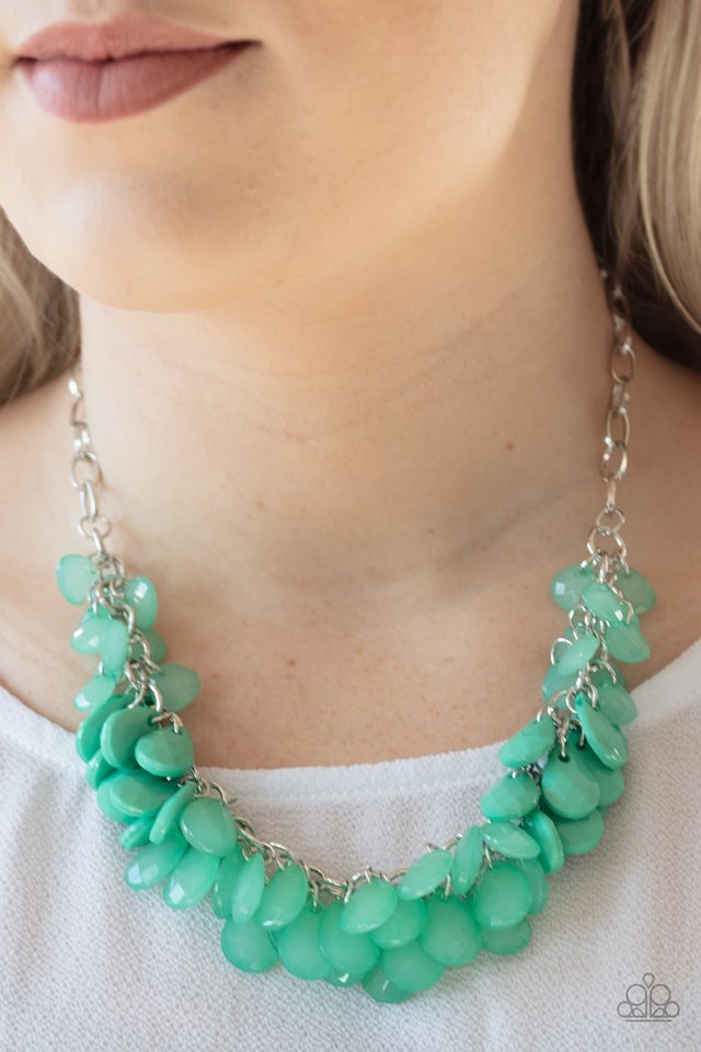 Colorfully Clustered - Green - Paparazzi Necklace Image