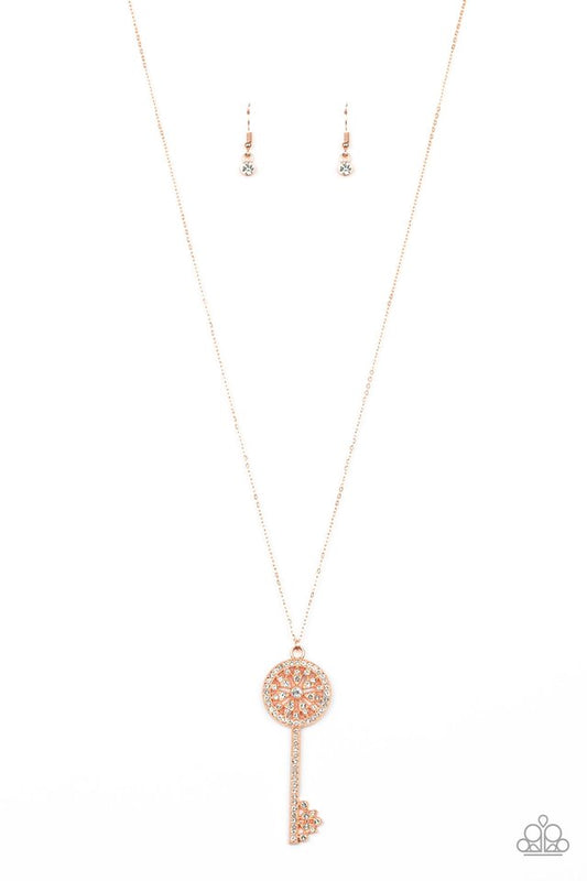 Keeping Secrets - Copper - Paparazzi Necklace Image