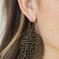 Way Out of Line - Brass - Paparazzi Earring Image