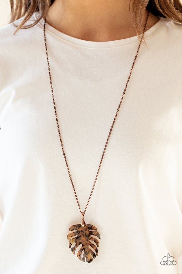 Prismatic Palms - Copper - Paparazzi Necklace Image