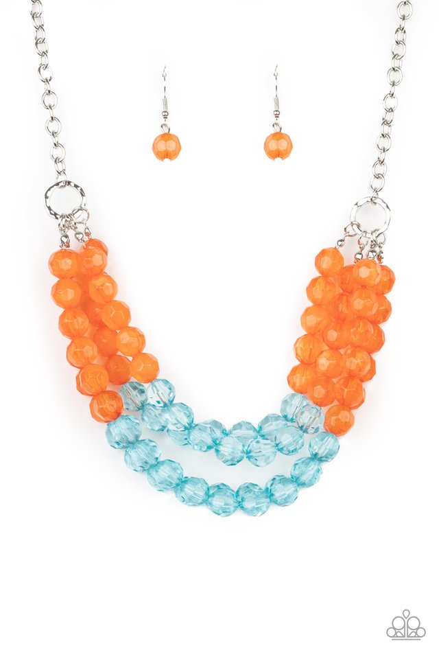 Summer Ice - Orange - Paparazzi Necklace Image