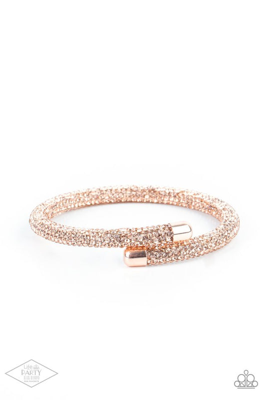 Stageworthy Sparkle - Rose Gold - Paparazzi Bracelet Image