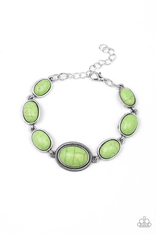 Serene Stonework - Green - Paparazzi Bracelet Image