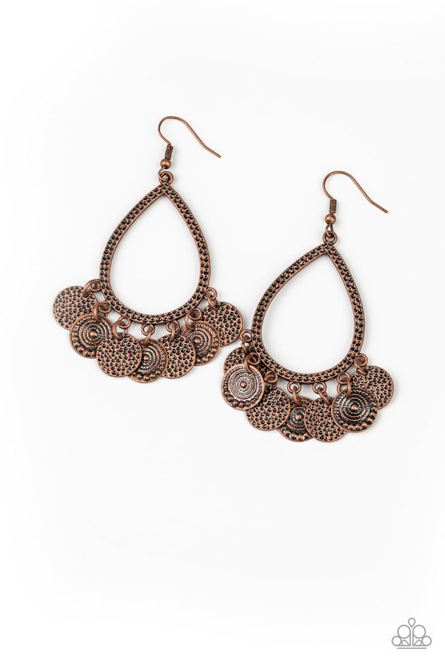 All In Good CHIME - Copper - Paparazzi Earring Image