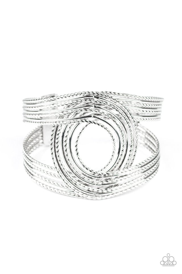 Rustic Coils - Silver - Paparazzi Bracelet Image