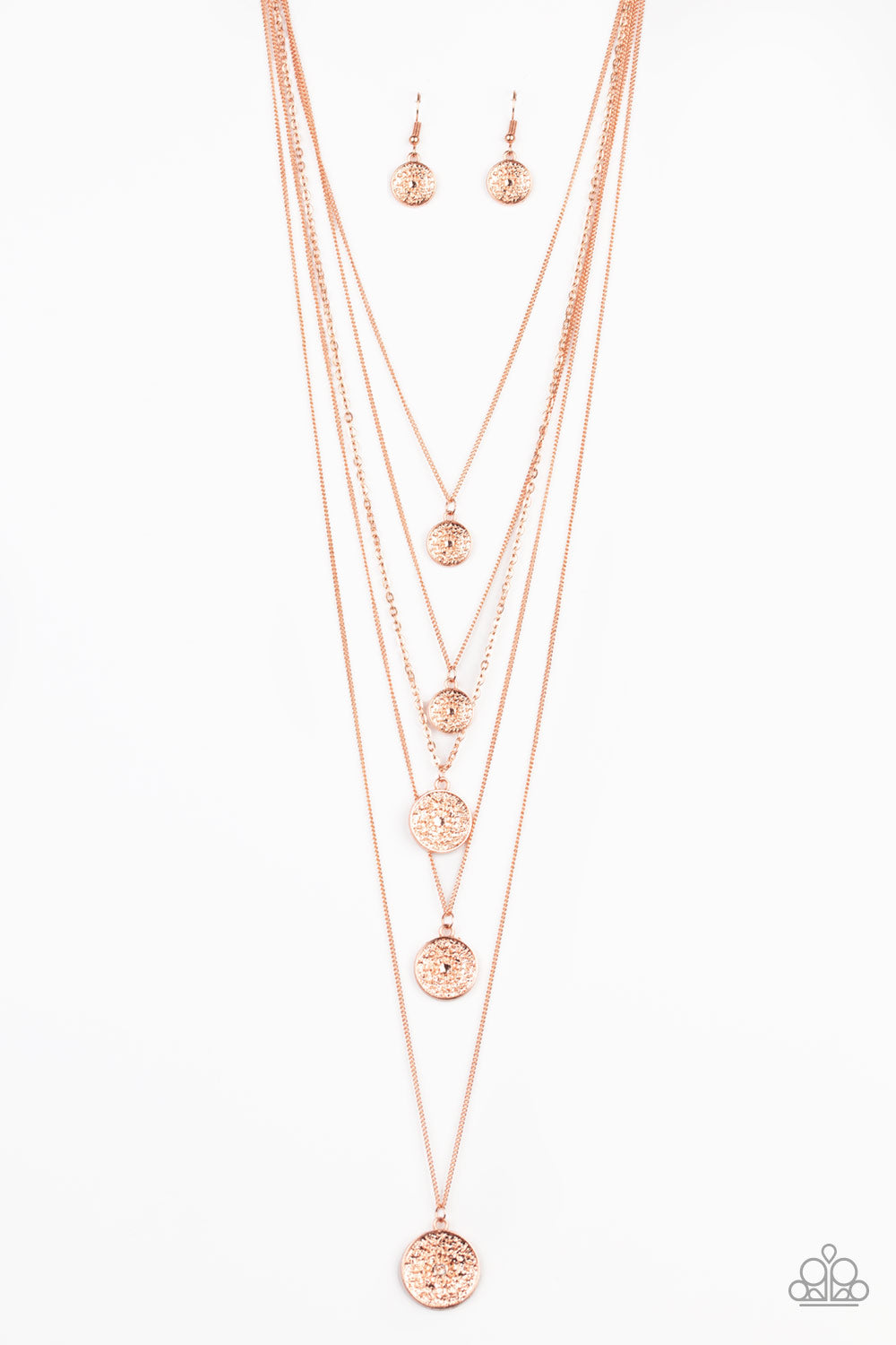 Paparazzi Necklace ~ Medallion Marvel - Copper