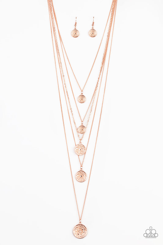 Paparazzi Necklace ~ Medallion Marvel - Copper