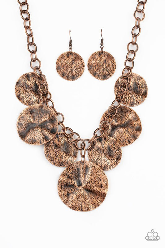Barely Scratched The Surface - Copper - Paparazzi Necklace Image