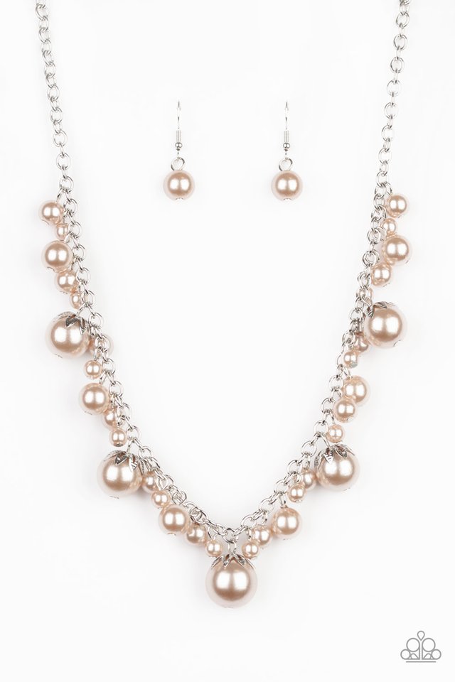 Uptown Pearls - Brown - Paparazzi Necklace Image