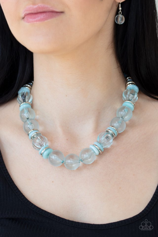 Bubbly Beauty - Blue - Paparazzi Necklace Image
