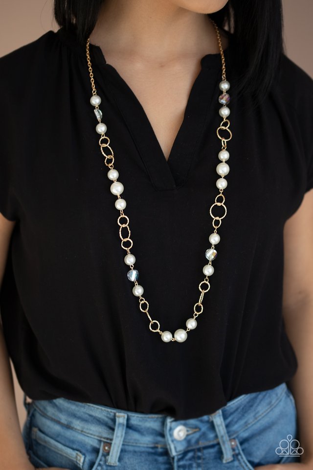 Prized Pearls - Gold - Paparazzi Necklace Image