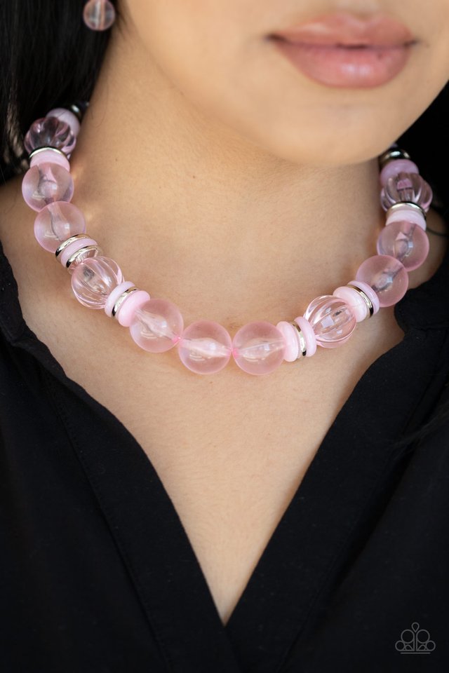 Bubbly Beauty - Pink - Paparazzi Necklace Image