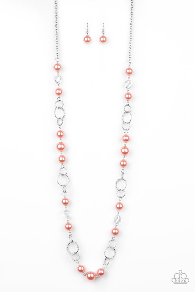 Prized Pearls - Orange - Paparazzi Necklace Image