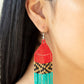 Beautifully BEADazzling- Red - Paparazzi Earring Image