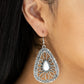 Floral Frill - White - Paparazzi Earring Image