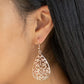 Divine Vine - Rose Gold - Paparazzi Earring Image