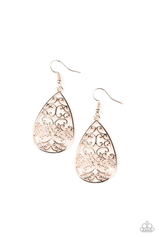 Divine Vine - Rose Gold - Paparazzi Earring Image