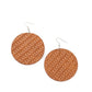Plaited Plains - Brown - Paparazzi Earring Image