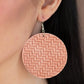 Plaited Plains - Pink - Paparazzi Earring Image